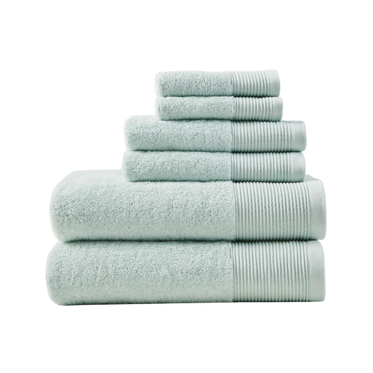 Beautyrest Cotton 6-Piece Towel Set with Seafoam Finish BR73-3754